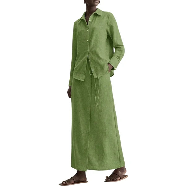Women’s Relaxed Shirt & Skirt Set