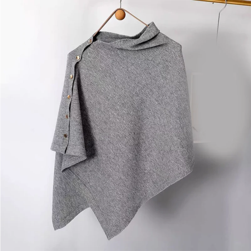 Women’s Button-Detail Poncho