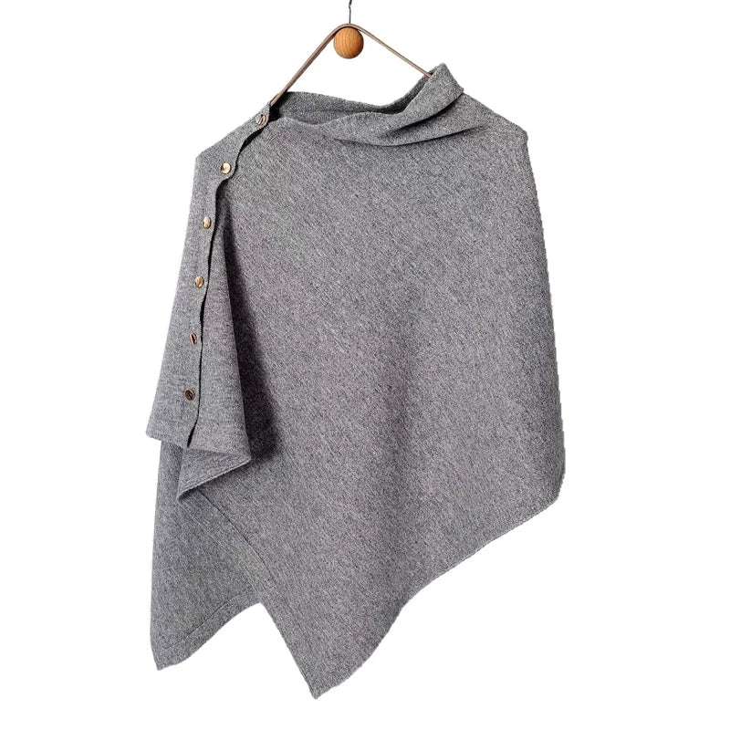 Women’s Button-Detail Poncho