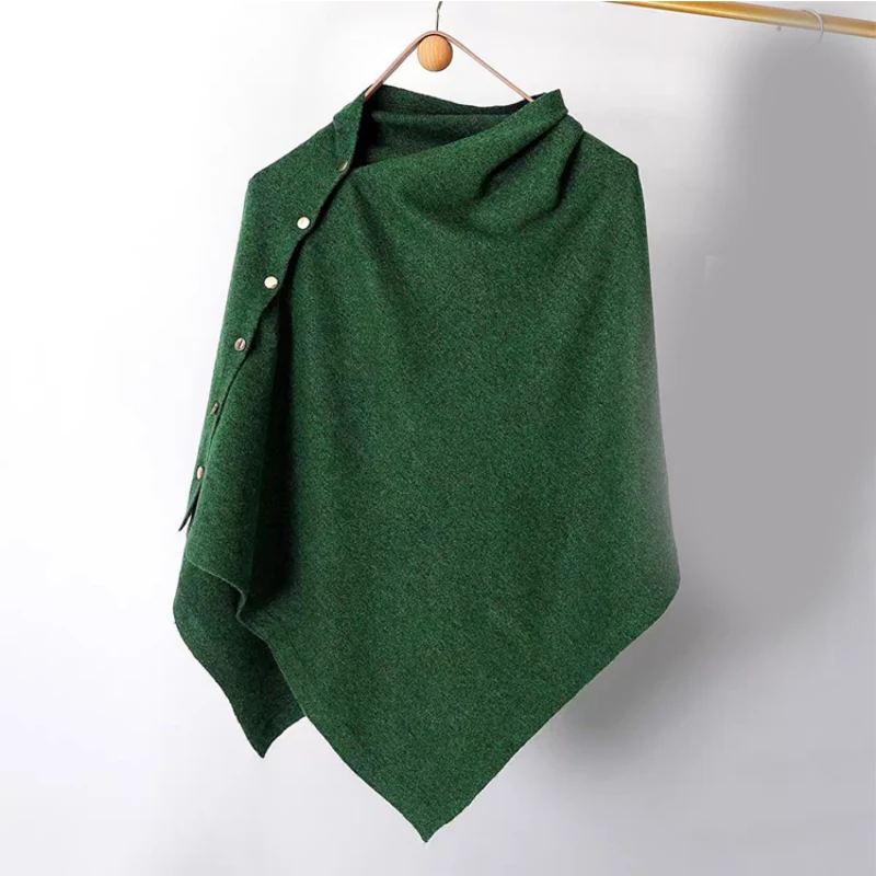 Women’s Button-Detail Poncho