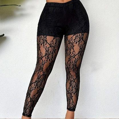 Women’s Sheer Floral Lace Pants