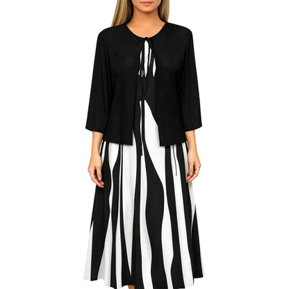 Women's Geometric Print Tie-Front Dress