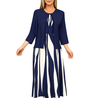 Women's Geometric Print Tie-Front Dress