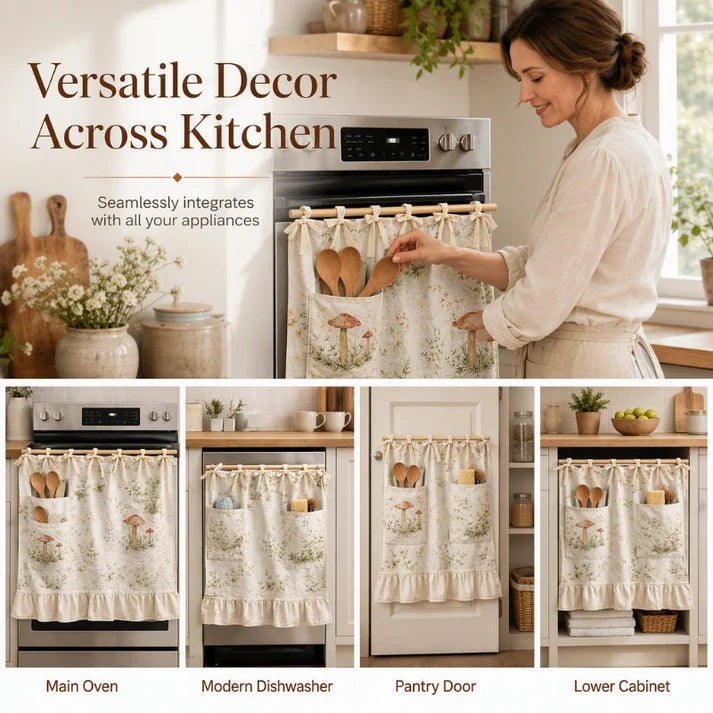 Oven Skirt Curtain with Pockets