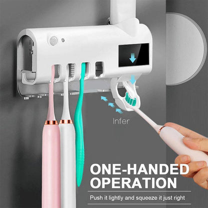 Wall-Mounted Toothbrush Holder with Light