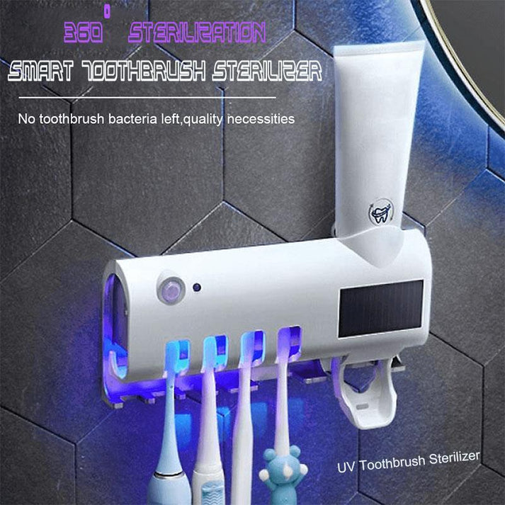 Wall-Mounted Toothbrush Holder with Light