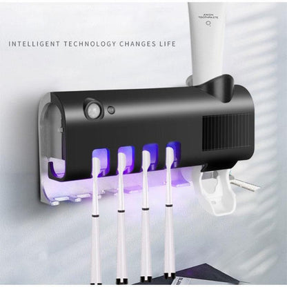 Wall-Mounted Toothbrush Holder with Light