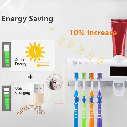 Wall-Mounted Toothbrush Holder with Light