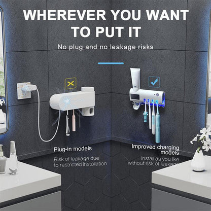 Wall-Mounted Toothbrush Holder with Light