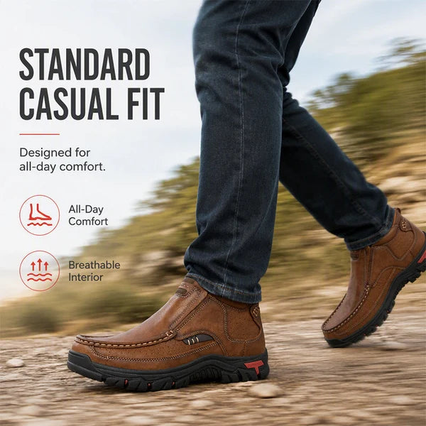 Men’s Leather-Look Slip-On Shoes