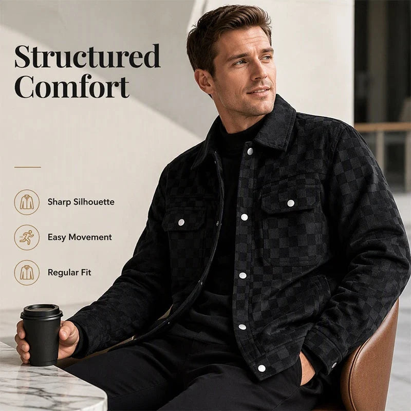 Men’s Checkered Button Jacket