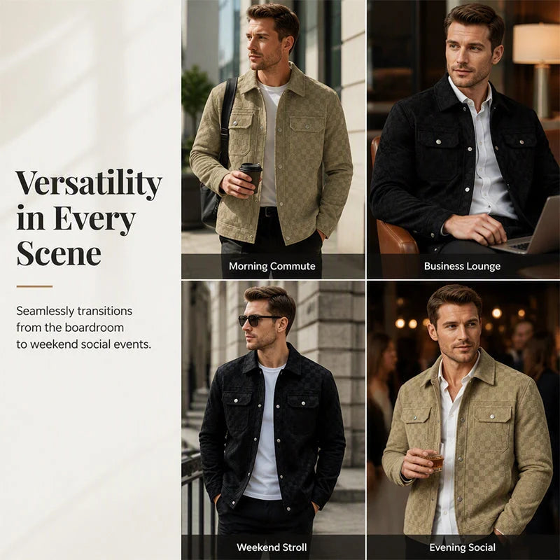 Men’s Checkered Button Jacket