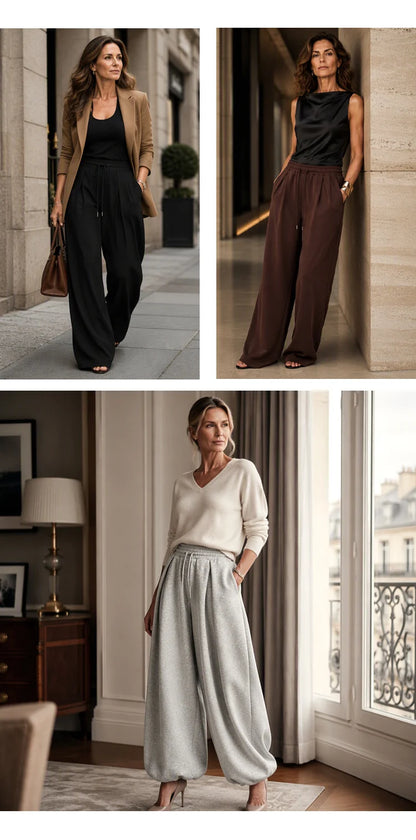 Women’s Pleated Wide-Leg Pants