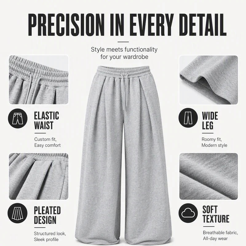 Women’s Pleated Wide-Leg Pants