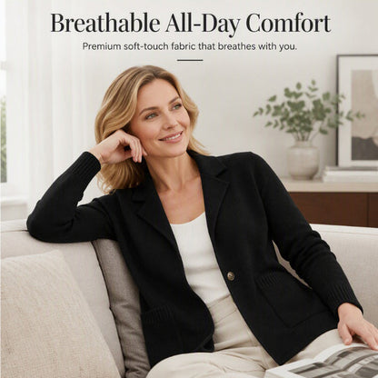 Women's Knit Lapel Cardigan