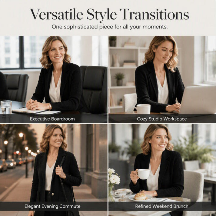 Women's Knit Lapel Cardigan