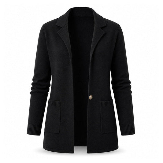 Women's Knit Lapel Cardigan
