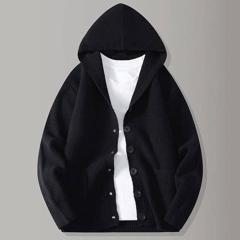 Men’s Hooded Button Cardigan