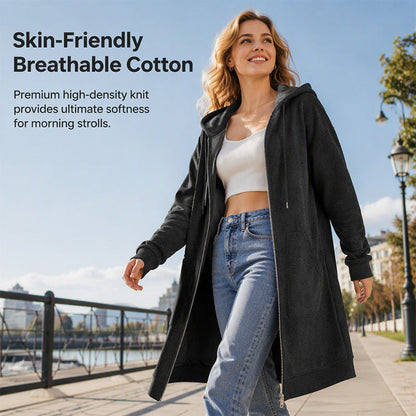 Women's Hooded Zip-Up Cardigan