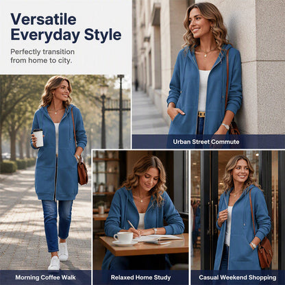Women's Hooded Zip-Up Cardigan