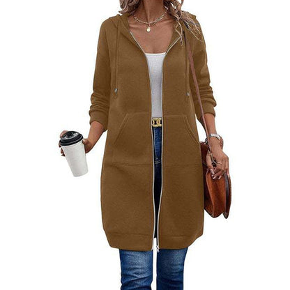 Women's Hooded Zip-Up Cardigan