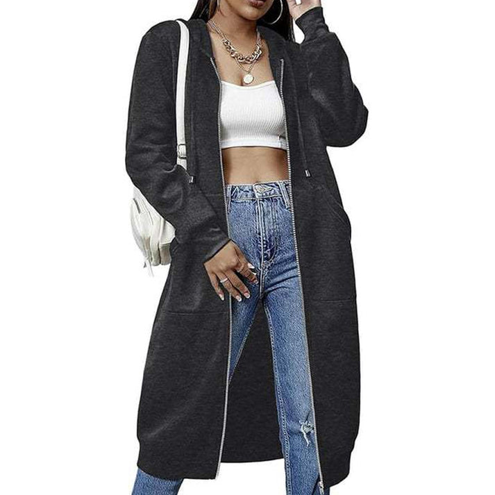 Women's Hooded Zip-Up Cardigan