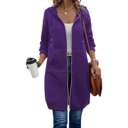 Women's Hooded Zip-Up Cardigan