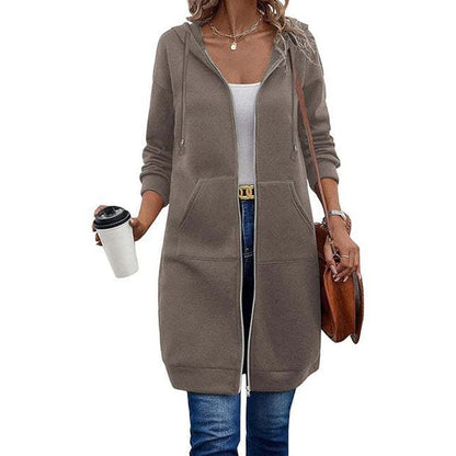 Women's Hooded Zip-Up Cardigan