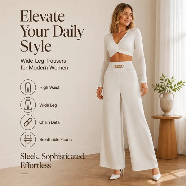 Women's Smocked Waist Wide-Leg Pants