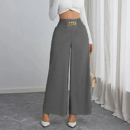 Women's Smocked Waist Wide-Leg Pants