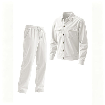 Men's Textured Jacket and Pants Set