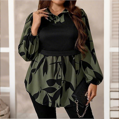Women's Layered Button-Front Shirt