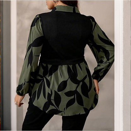 Women's Layered Button-Front Shirt