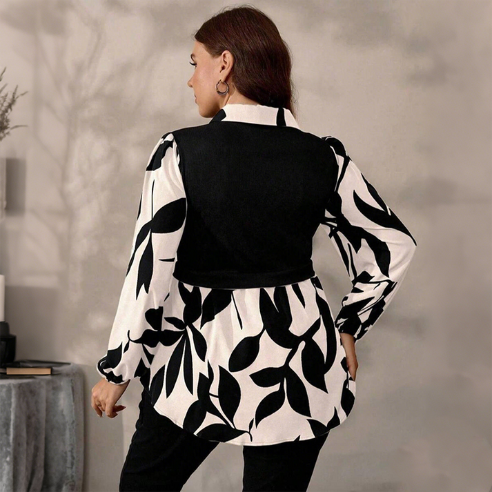 Women's Layered Button-Front Shirt