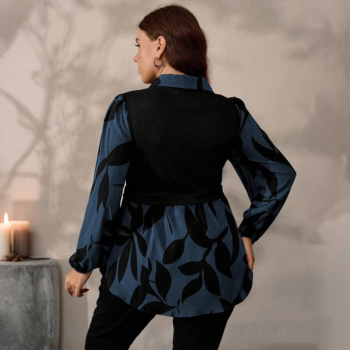 Women's Layered Button-Front Shirt