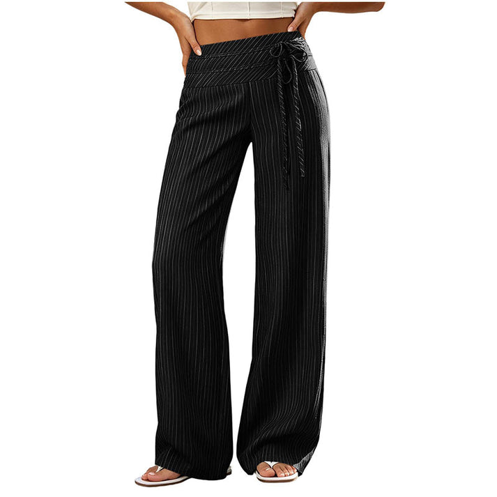 Women's Striped Wide-Leg Pants