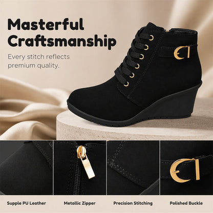 Women's Lace-Up Wedge Ankle Boots