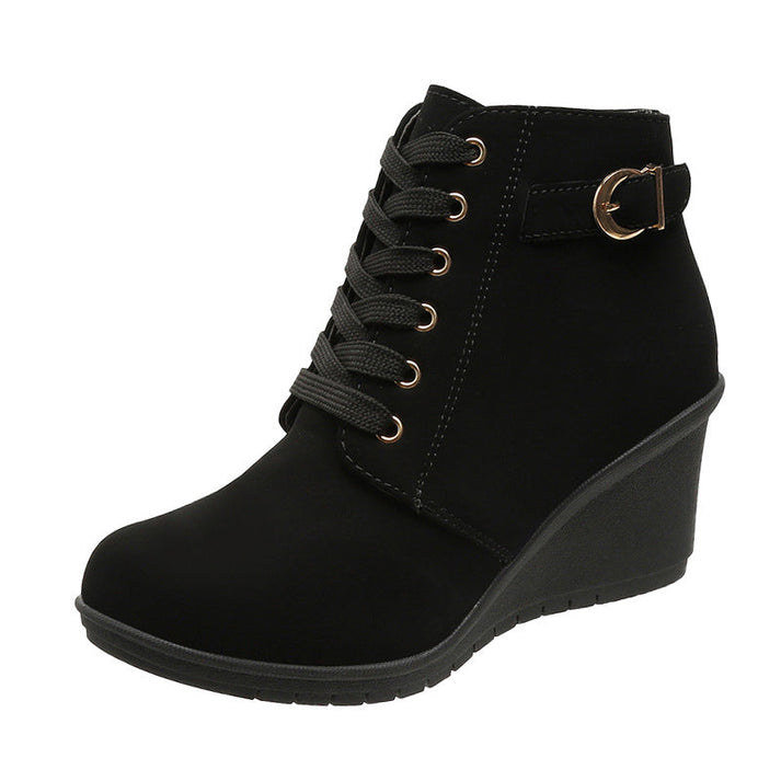 Women's Lace-Up Wedge Ankle Boots