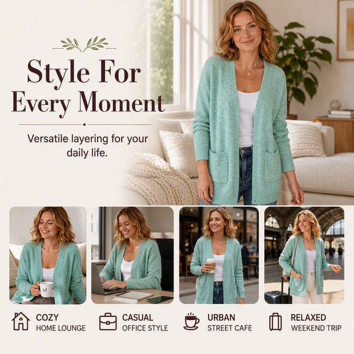 Women's Open-Front Knit Cardigan