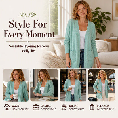 Women's Open-Front Knit Cardigan