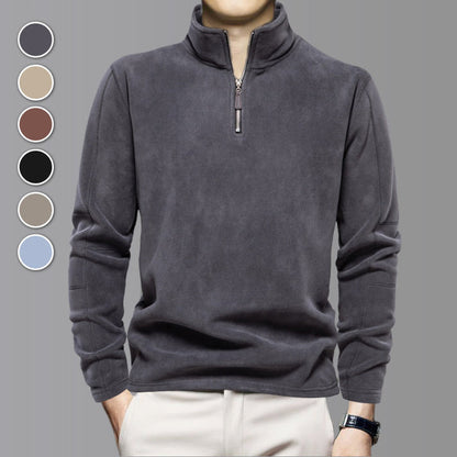 Men's Half-Zip Stand-Collar Pullover