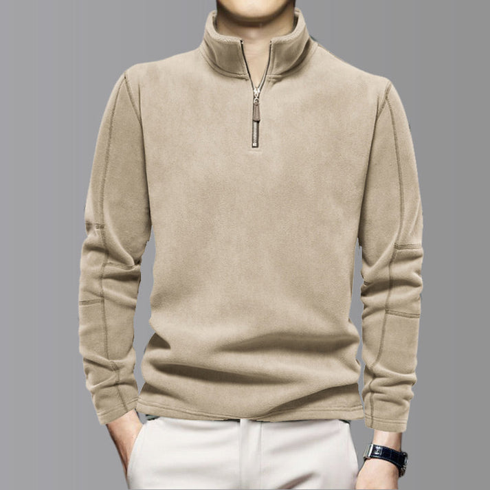 Men's Half-Zip Stand-Collar Pullover