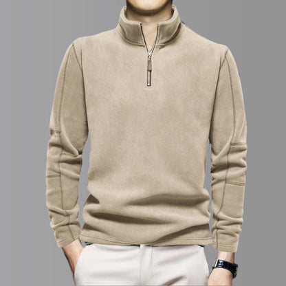 Men's Half-Zip Stand-Collar Pullover