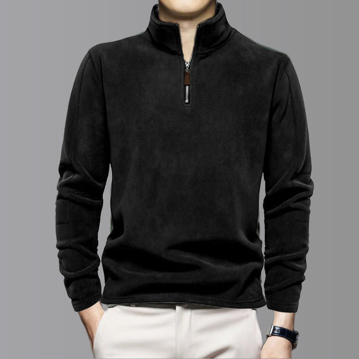 Men's Half-Zip Stand-Collar Pullover