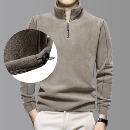 Men's Half-Zip Stand-Collar Pullover