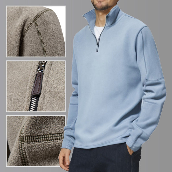 Men's Half-Zip Stand-Collar Pullover