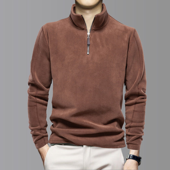 Men's Half-Zip Stand-Collar Pullover