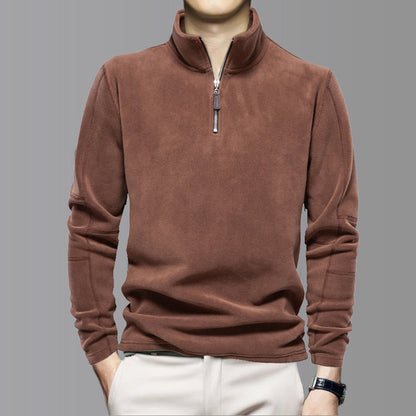 Men's Half-Zip Stand-Collar Pullover