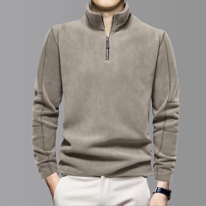 Men's Half-Zip Stand-Collar Pullover