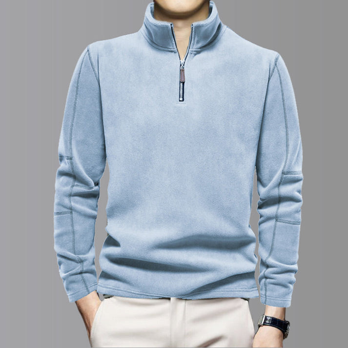 Men's Half-Zip Stand-Collar Pullover